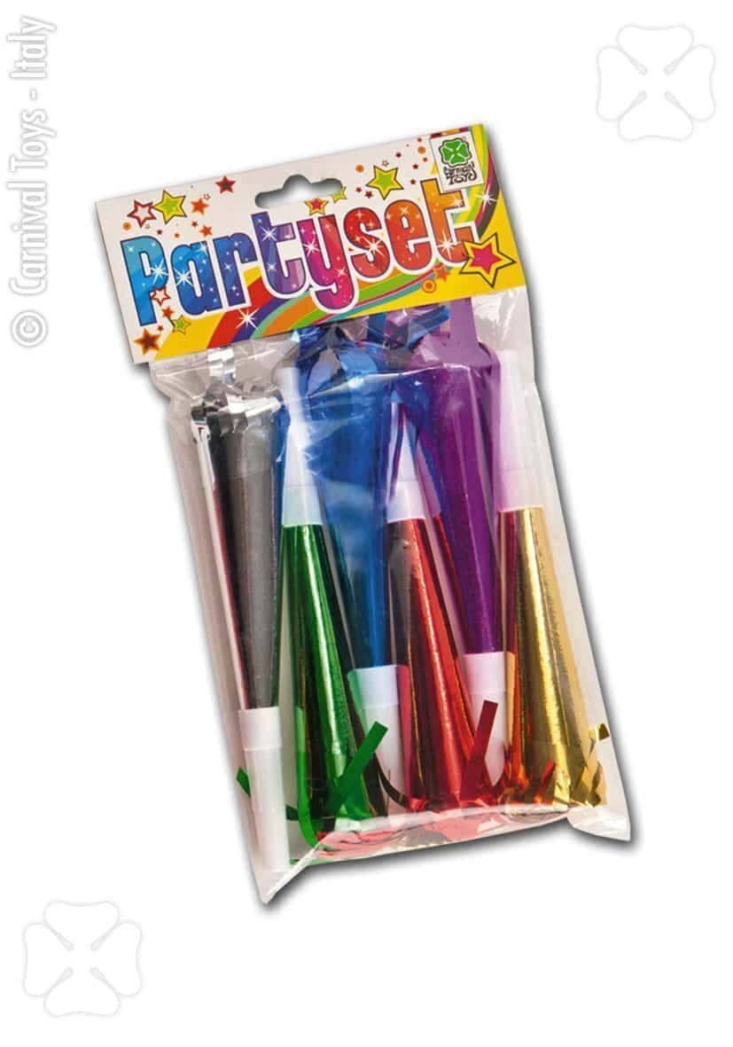 Set da Cinque Trombette Metallizzate 22cm.