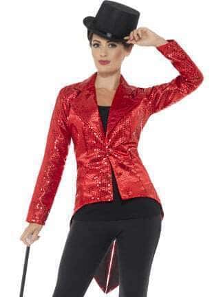 Giacca Frac Rosso in Paillette