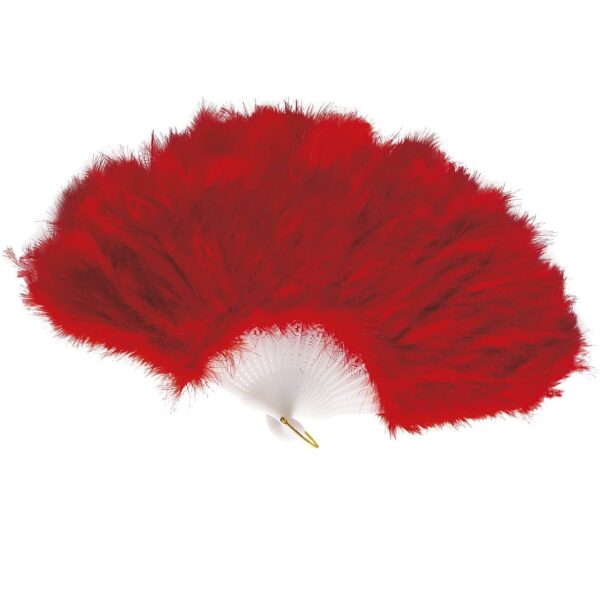Ventaglio in piume Rosso