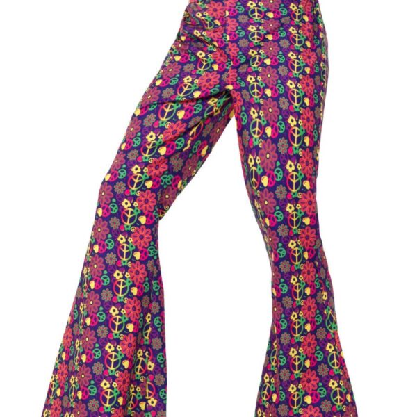 Pantaloni Multicolore a Zampa di Elefante