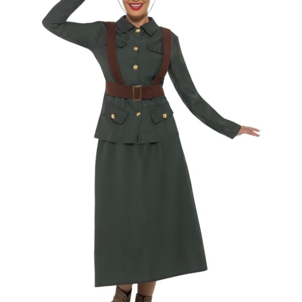 Costume da Soldatessa Esercito Seconda Guerra Mondiale