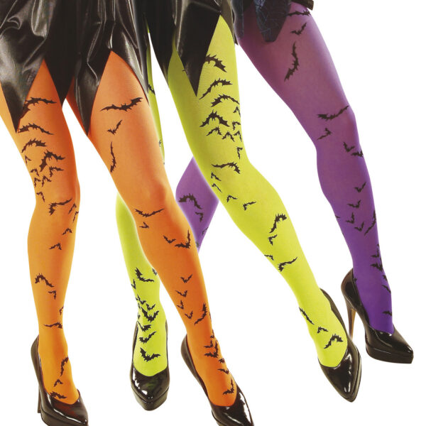 Collant Fluorescenti con Pipistrelli Colori Assortiti