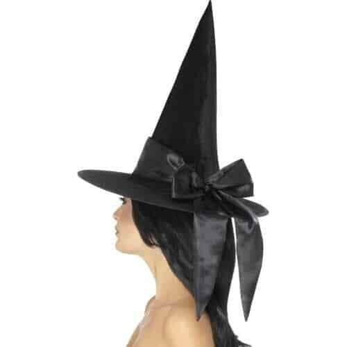 Cappello Nero da Strega con Fiocco Nero