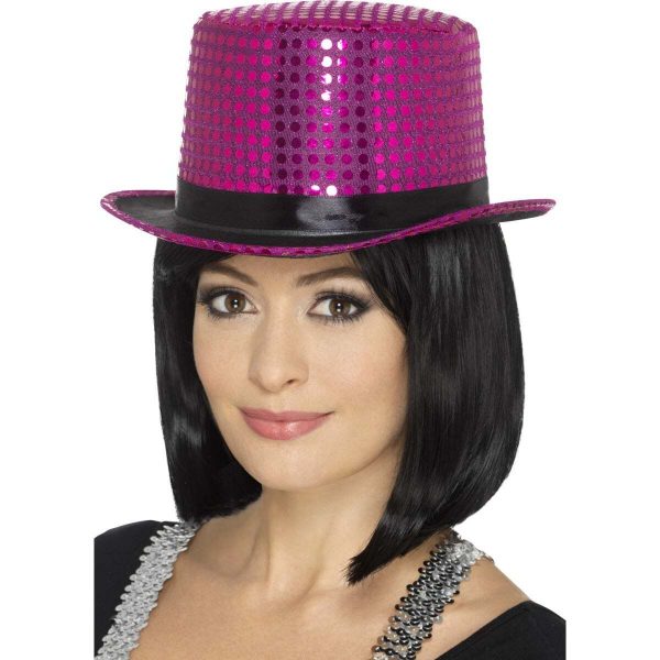 Cilindro Rosa in Paillettes