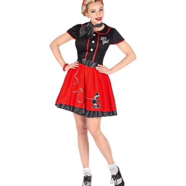Costume da Pin Up Nero e Rosso
