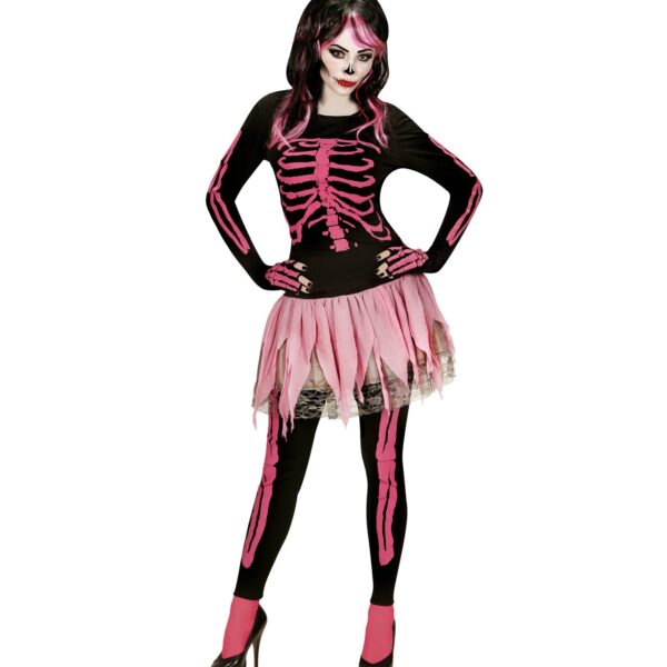 Costume da Scheletro Rosa