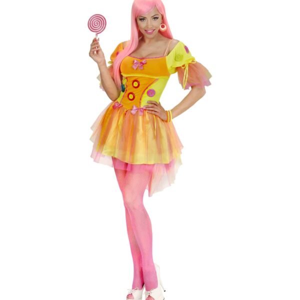 Costume da Clown Caramella Fosforescente