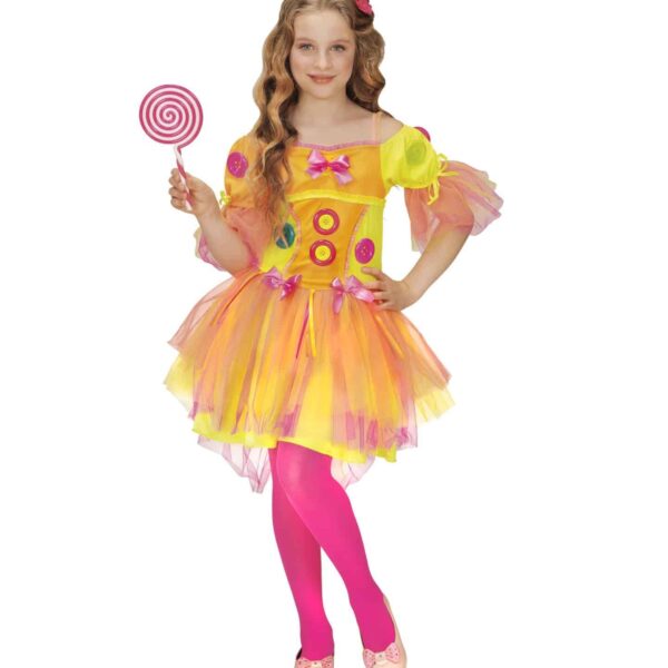 Costume da Clown Caramella Fosforescente