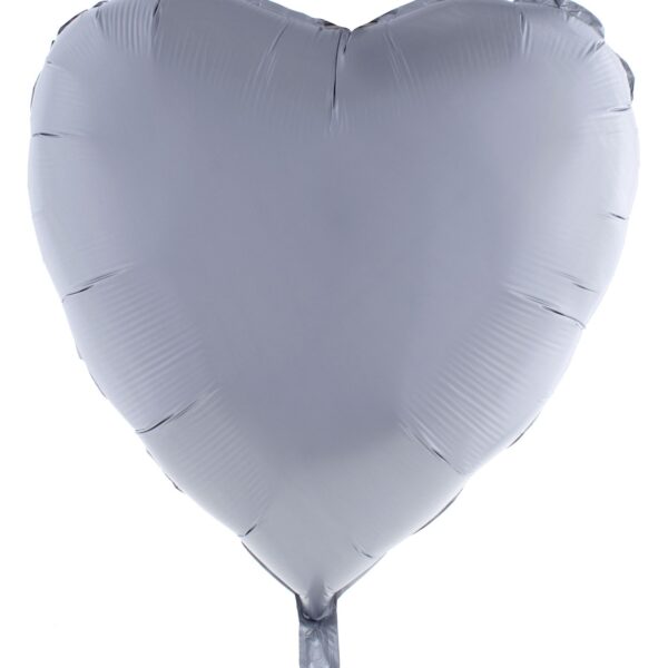 Palloncino in Mylar Cuore Argento Metallizzato