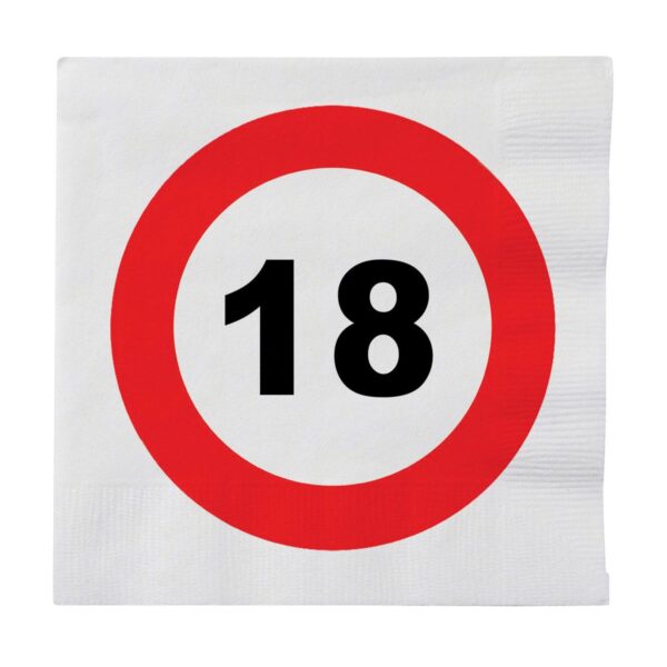 Tovaglioli con Numero Limite 18