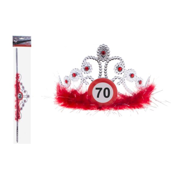 Coroncina con Numero 70 e Marabou