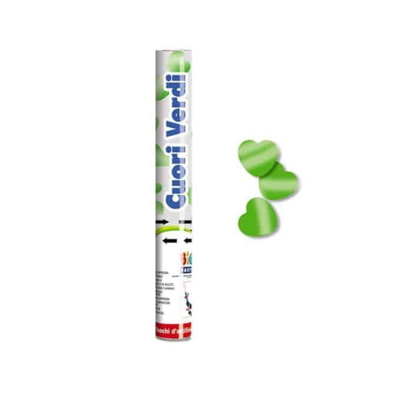 Sparacoriandoli Sagomato Cuori Verdi Metallizzati