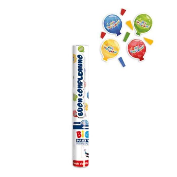 Sparacoriandoli Buon Compleanno Sagomato a Forma di Palloncini Multicolore