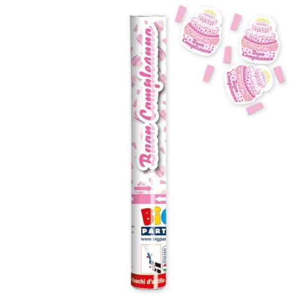 Sparacoriandoli Buon Compleanno Torta Rosa