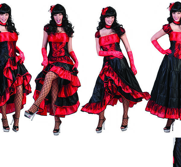 Costume Donna da Saloon Rosso