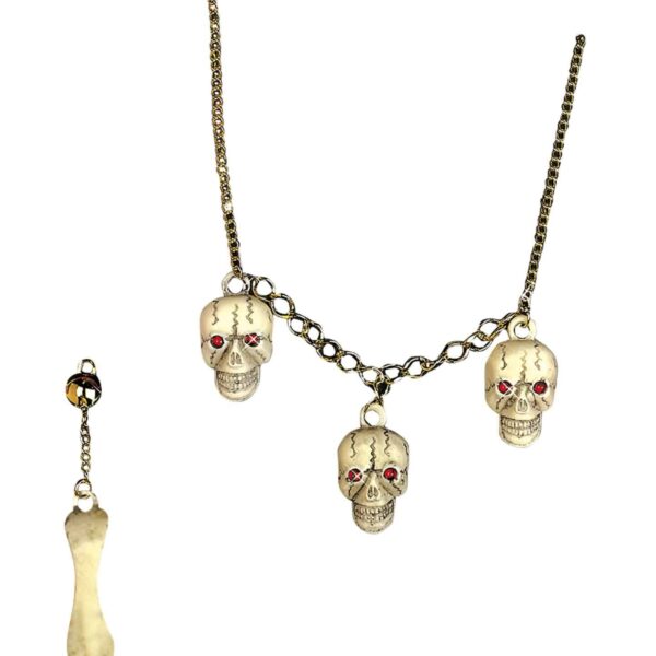 Set Collana e Orecchini con Teschio