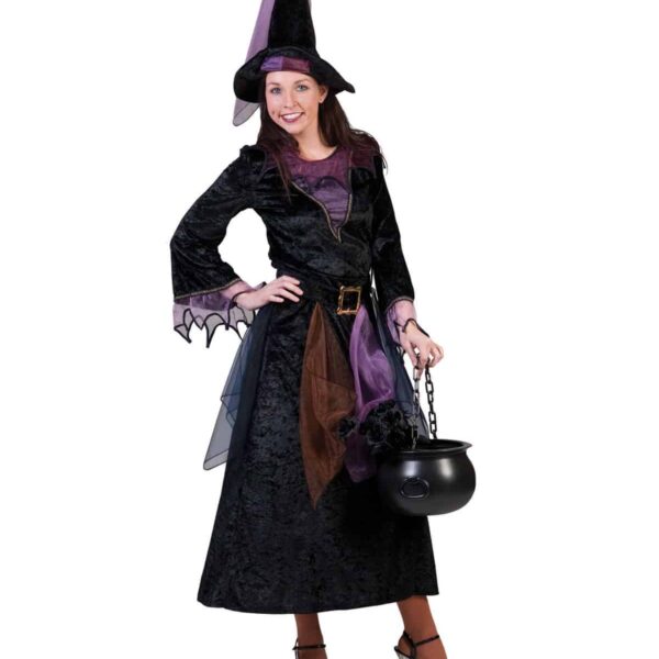 Costume da Strega Nero e Viola
