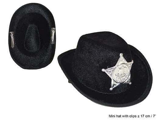 Mini Cappello Nero da Sceriffo