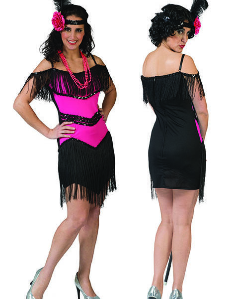 Costume Charleston Nero e Fuchsia