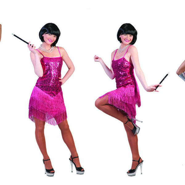 Costume da Charleston Rosa
