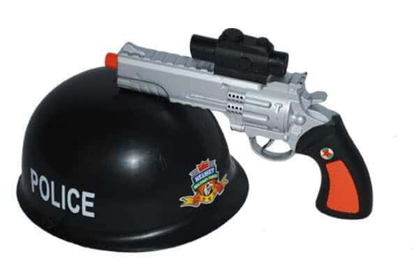 Elmetto Polizia con Pistola
