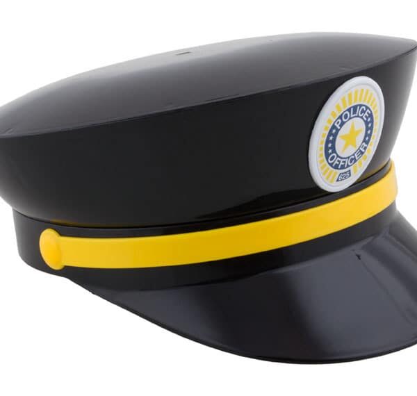 Cappello Nero da Poliziotto in Plastica