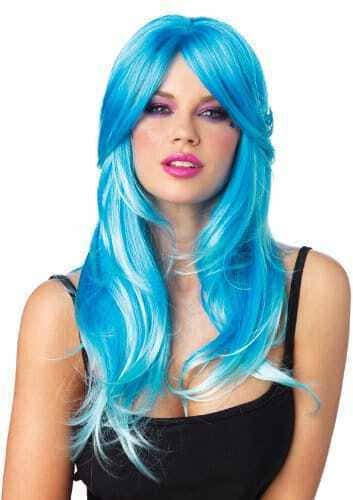 Parrucca Azzurra e Bianca da Sirena