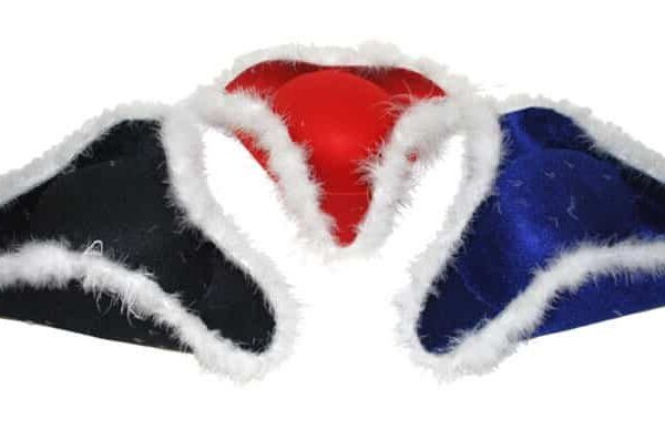 Cappello Pirata Tricorno con Piume Colori Assortiti