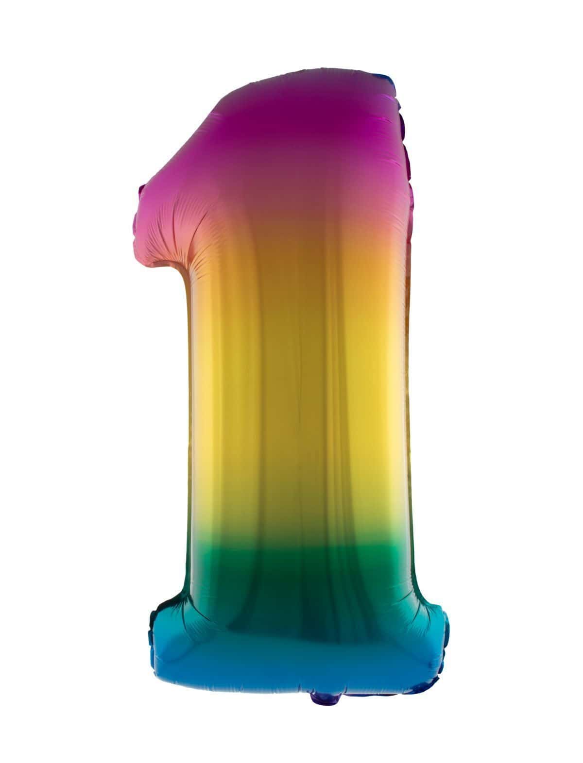 Numeri Giganti in Mylar Arcobaleno da 1 Metro