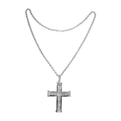 Collana con Croce Argento in Metallo