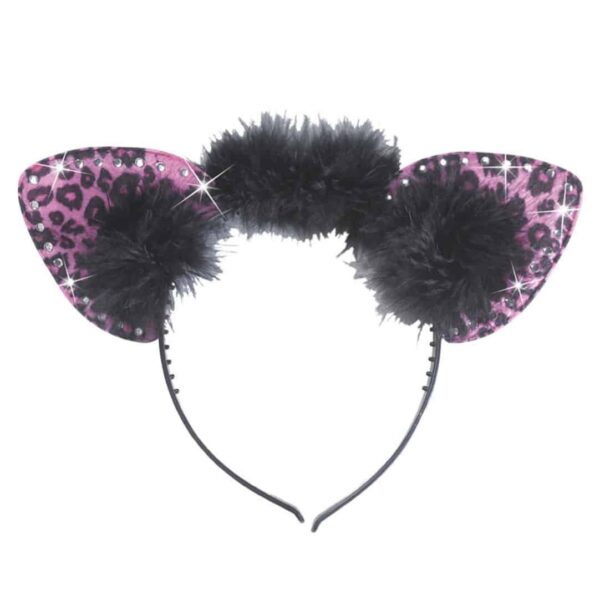 Cerchietto da Leopardo Rosa