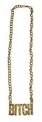 Collana Oro con Medaglione Bitch