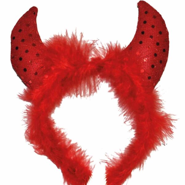 Corna Rosse da Diavolo in Paillettes