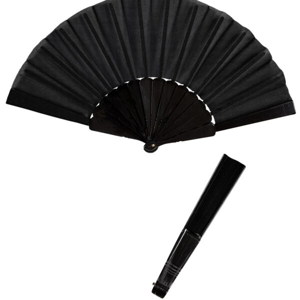 Ventaglio Nero in Tessuto