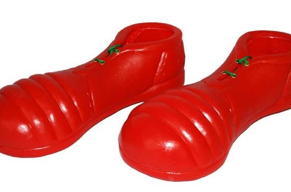 Scarpe Giganti Rosse in Plastica da Clown