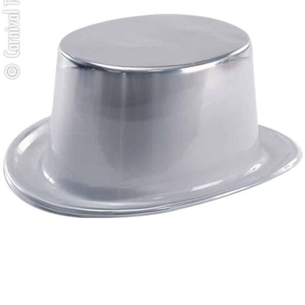 Cappello a Cilindro Metallizzato Argento
