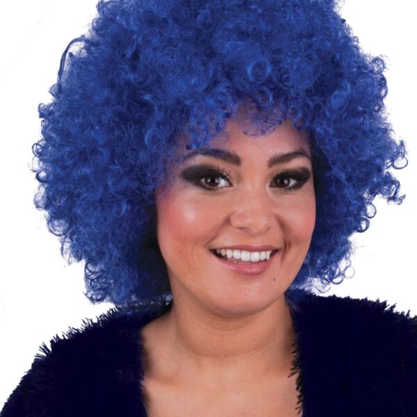 Parrucca Blu Hippie Afro