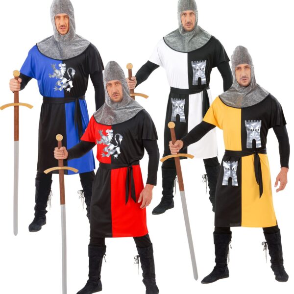 Costume da Guerriero Medievale Colori Assortiti