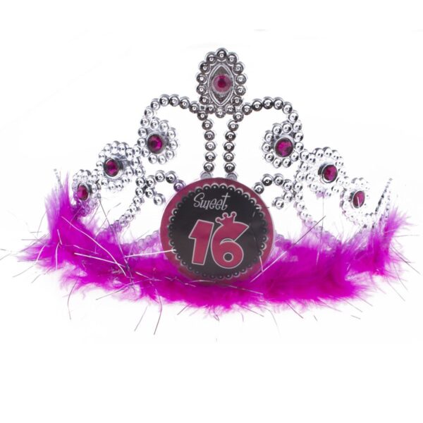 Coroncina con Numero 16 e Marabou