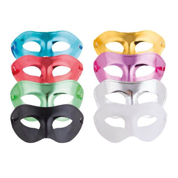 Maschera Domino Metallizzata Colori Assortiti