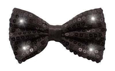 Papillon Nero in Pailletttes con Led