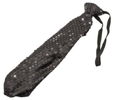 Cravatta Nera con Paillettes e Led