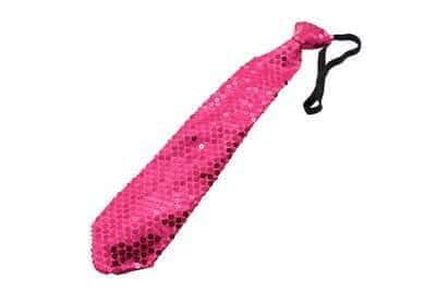 Cravatta Fuxia con Paillettes e Led