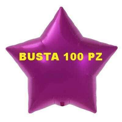 Palloncino Mylar Stella Fuxia 100 PZ