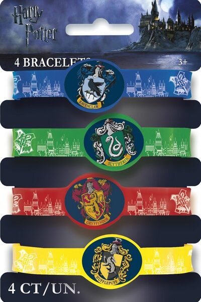 Set da 4 Braccialetti in Plastica Harry Potter