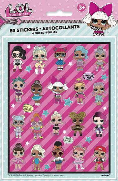 Stickers Adesivi delle Lol Surprice