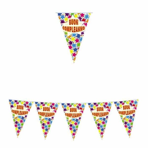 Festone Bandierina Stardust Buon Compleanno