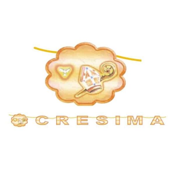 Festone Scritta Maxi Cresima Oro