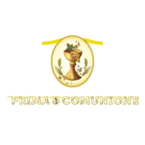 Festone Scritta Maxi Prima Comunione Oro
