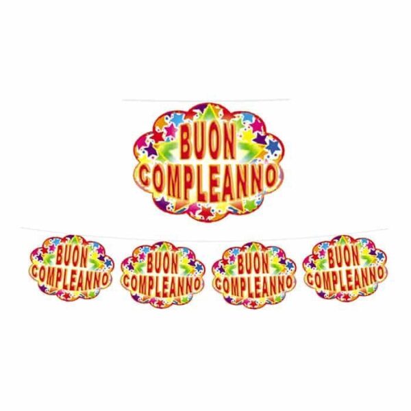 Festone Nuvoletta Buon Compleanno Stardust